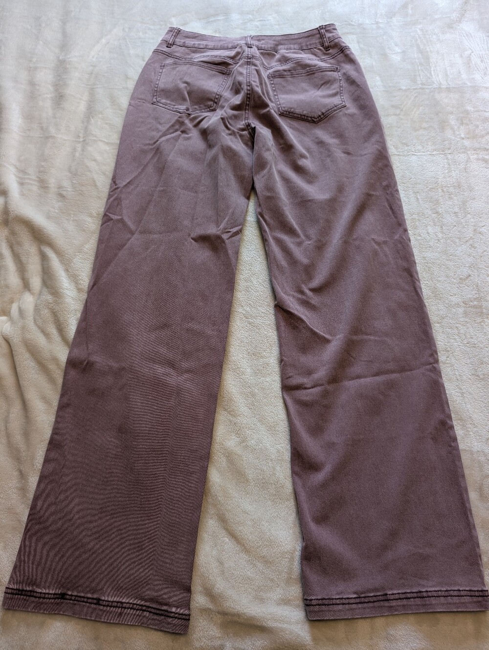 Flamingals Mid Rise Straight Leg Pants in Mauve NWT Women's Small - Picture 4 of 7